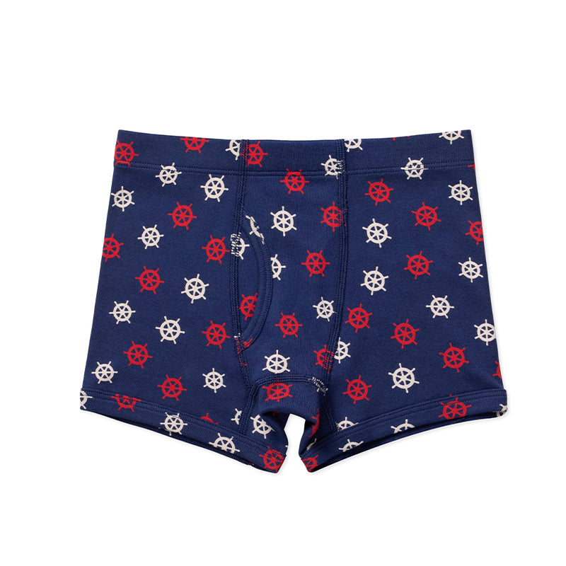 Navy boys boxer briefs with anchor print